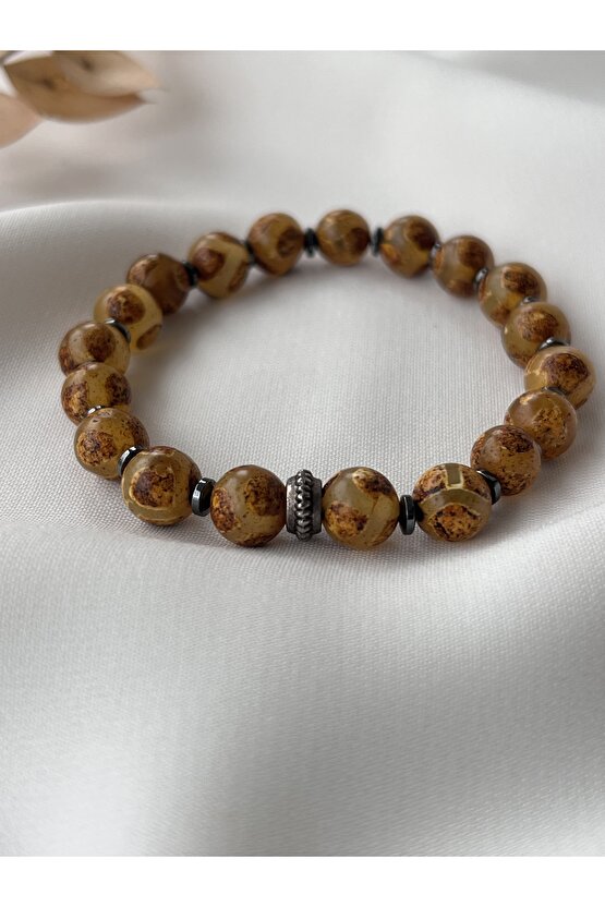 Doğal Agate Taşlı Bileklik