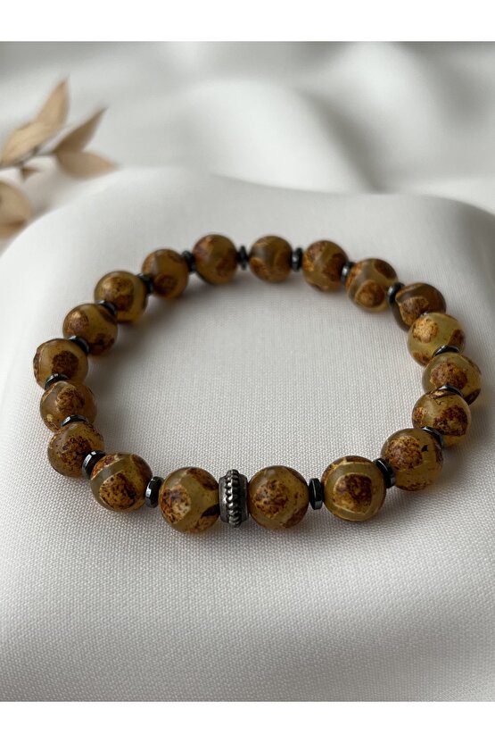 Doğal Agate Taşlı Bileklik