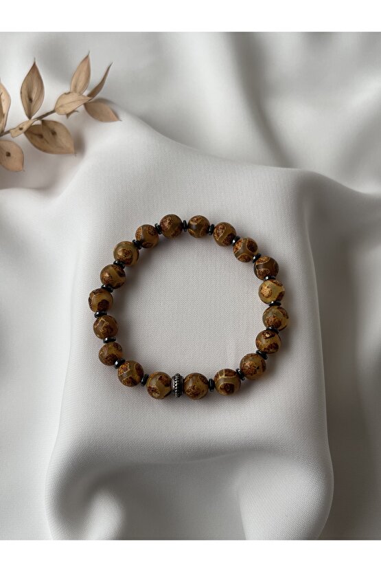 Doğal Agate Taşlı Bileklik