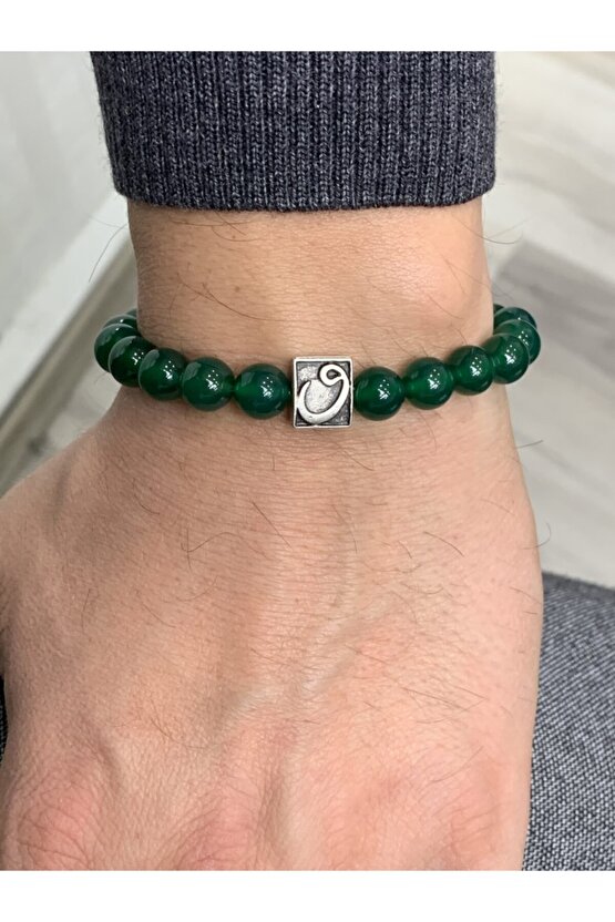 Yeşil Akik Doğaltaş Bileklik