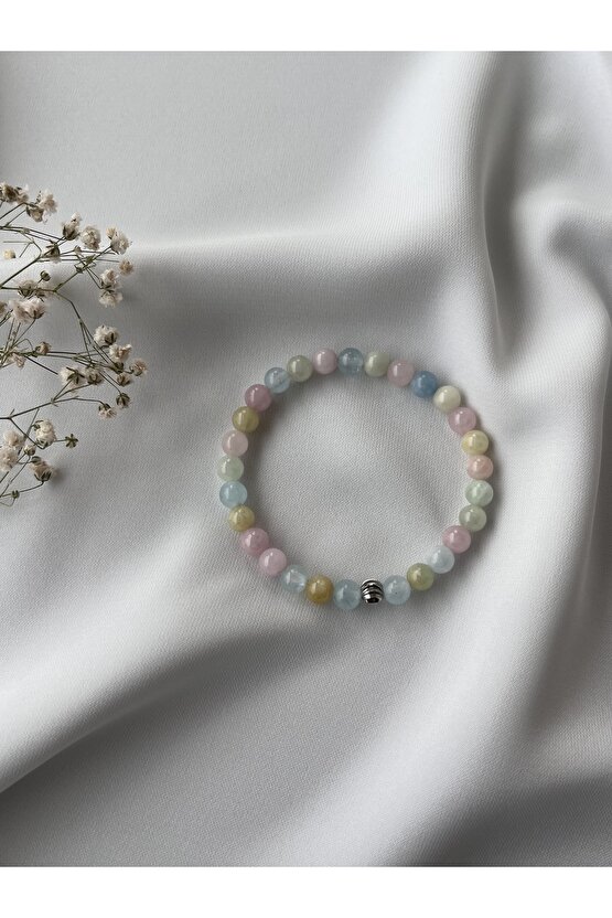 Morganit Doğal Taşlı Bileklik