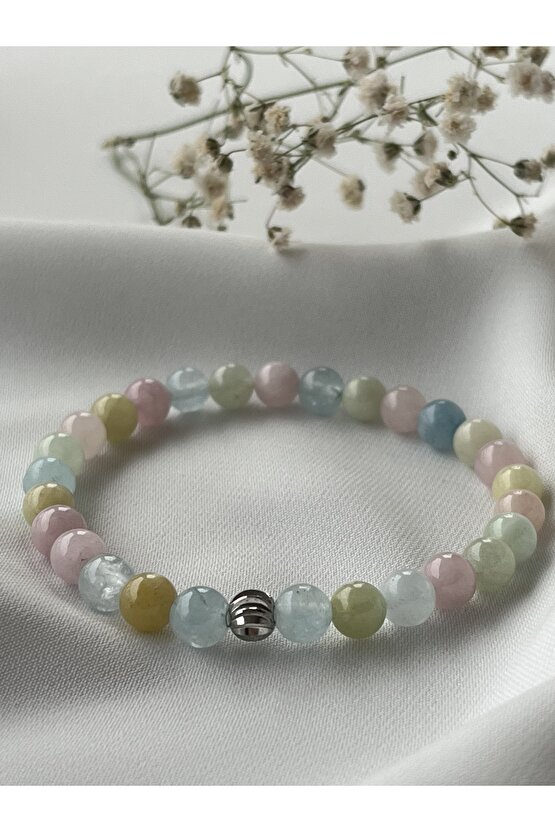 Morganit Doğal Taşlı Bileklik