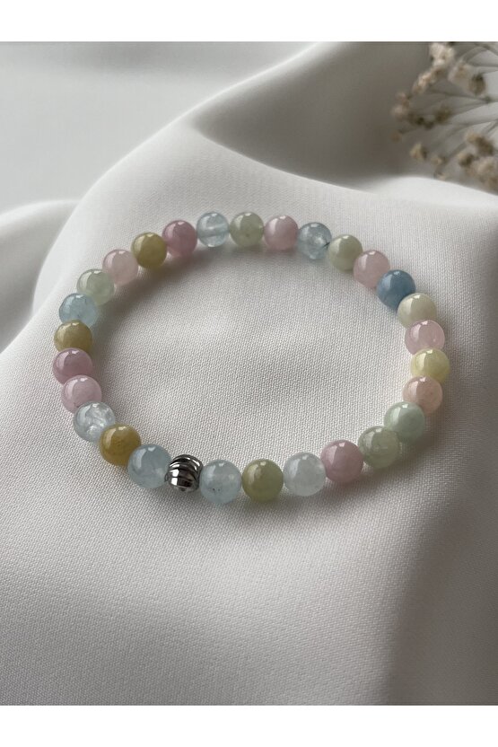 Morganit Doğal Taşlı Bileklik