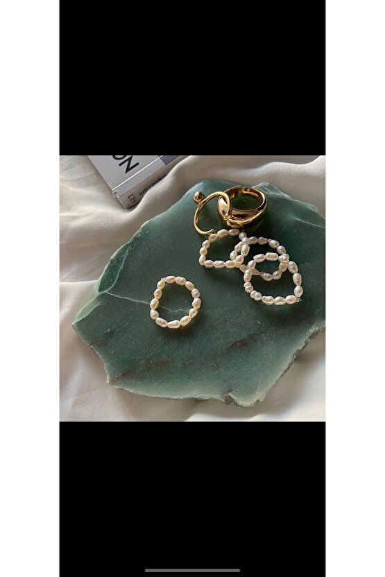 Gerçek Kum İnci Yüzük