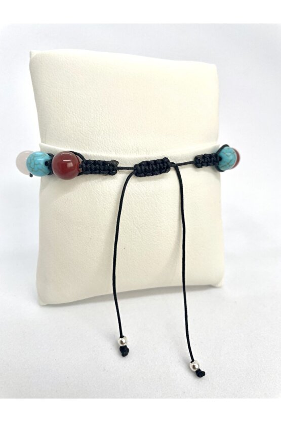 İkizler Burcu Doğaltaş Makrome Bileklik