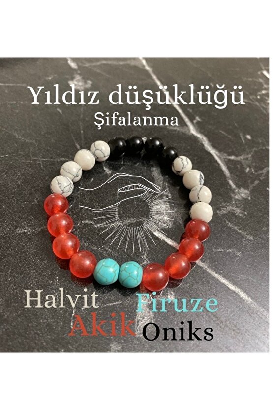 Öğrenci Doğal Taş Yıldız Düşüklüğü Şifalanma Için Bileklik