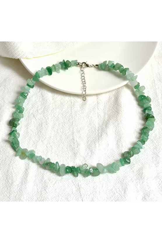 Gerçek Aventurin Doğal Taş Kolye