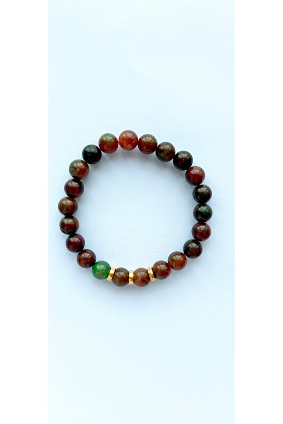Çok Renkli Akik Doğaltaş Bileklik