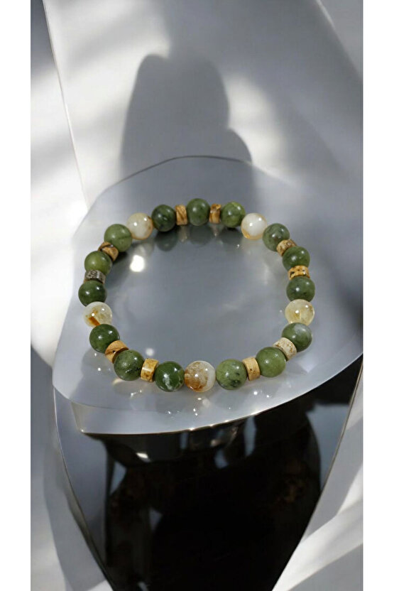 KANADA YEŞİM TAŞI VE SİTRİN ŞANS BİLEKLİĞİ