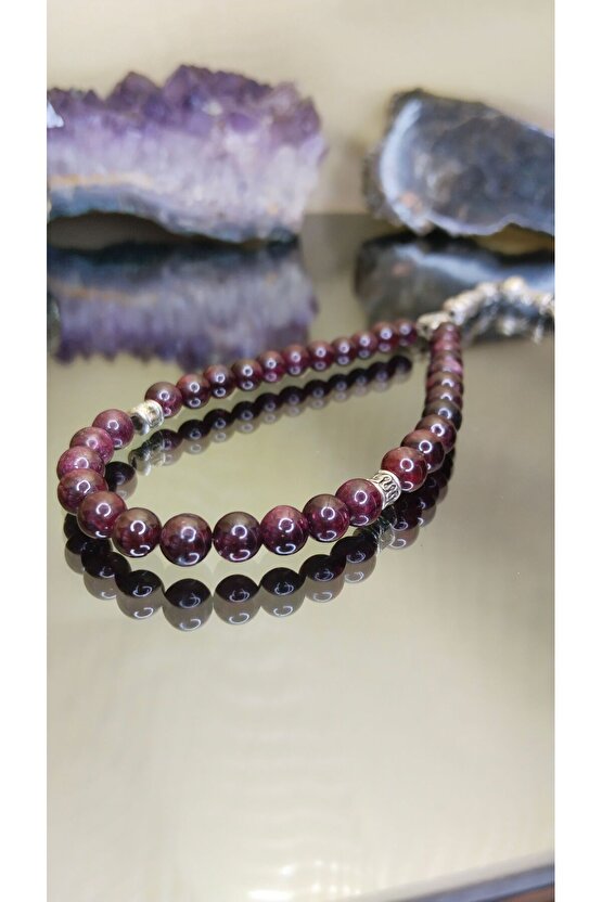 Garnet (LAL) Taşı Sertifikalı Tesbih. Uzman Tarafından Onaylanmış Test Edilmiştir