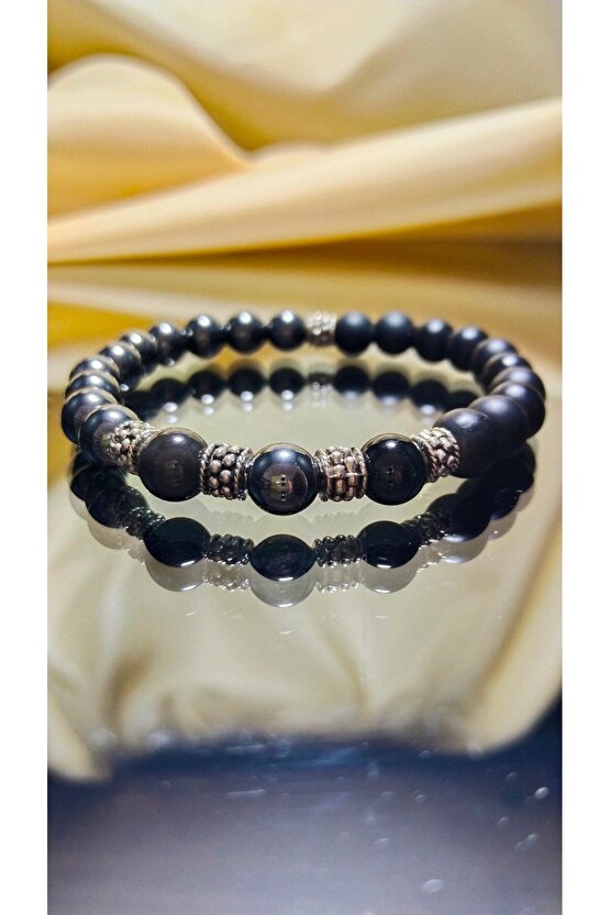 Erkek Doğal Taş Sertifikalı Bileklik Kombin