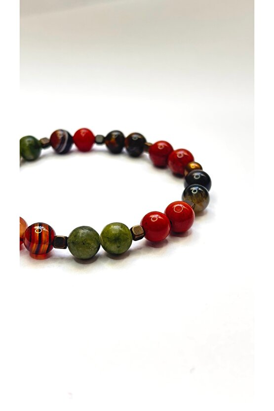 Başak burcu doğaltaş bileklik . Sertifikalı Orjinal doğaltaş