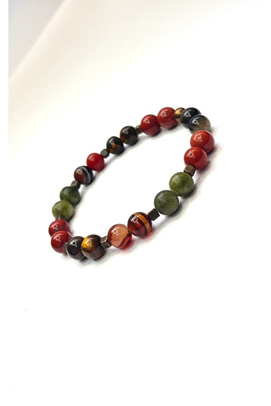 Başak burcu doğaltaş bileklik . Sertifikalı Orjinal doğaltaş