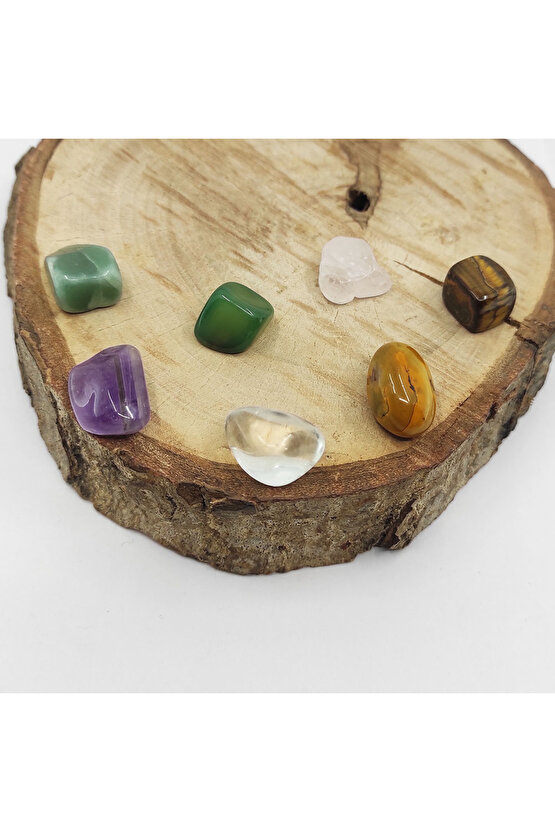 7li Küçük Doğal Taş Çakra Seti ( Doğal Taş Seti Çakra Açma)
