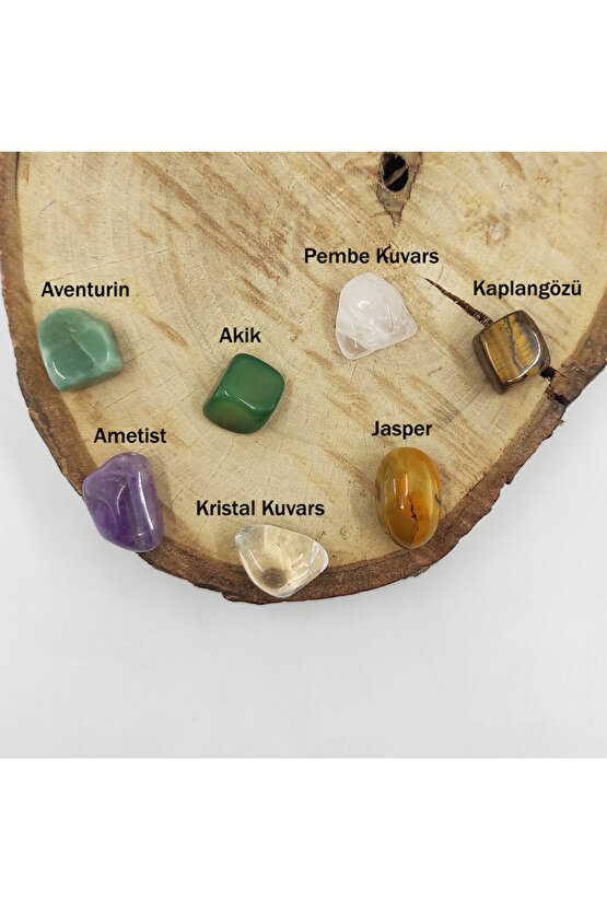 7li Küçük Doğal Taş Çakra Seti ( Doğal Taş Seti Çakra Açma)