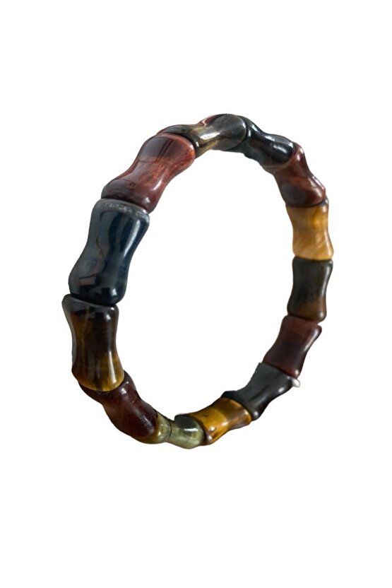 Kaplan Gözü Özel Kemik Model Kesim Doğal Taş Bileklik