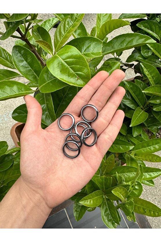 Hematit Doğal Taş Yüzük