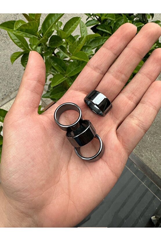 Hematit Doğal Taş Yüzük