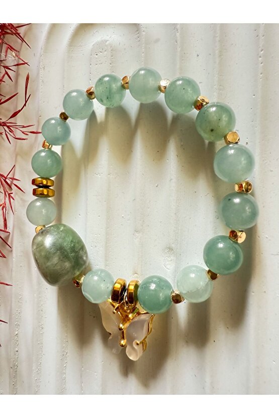 Aventurin Özel Tasarım Kadın Bileklik Kelebekli