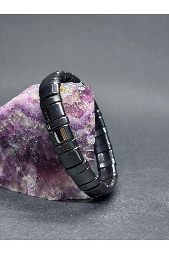 HEMATİT DOĞALTAŞ ERKEK BİLEKLİĞİ