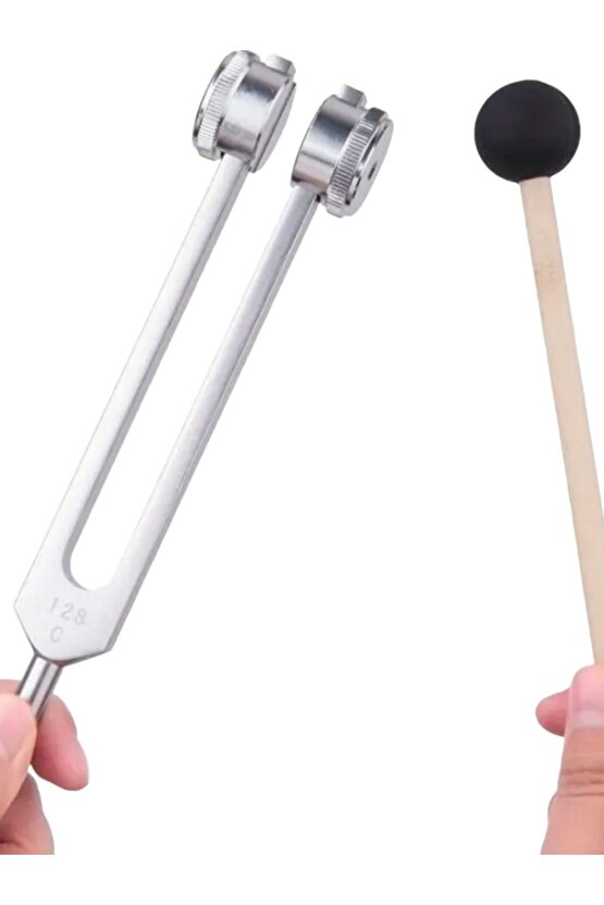 128hz Ses Frekans Tuning Çatal Tıbbi Ayar Çatal Çakra Çekiç Topu