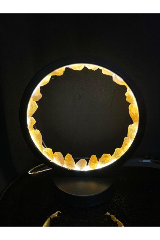 SİTRİN DOĞALTAŞ ZEN ÇEMBERİ LAMBA