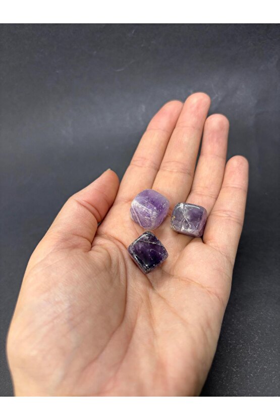 3 ADET KÜP AMETİST DOĞALTAŞ