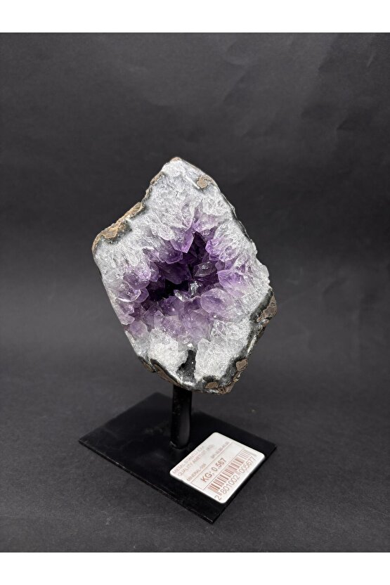 BREZİLYA AMETİST DOĞALTAŞ SİYAH DEMİR STANTLI