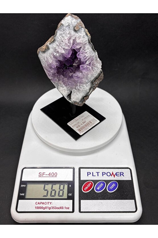 BREZİLYA AMETİST DOĞALTAŞ SİYAH DEMİR STANTLI