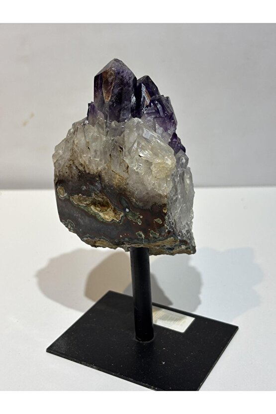 BREZİLYA AMETİST DOĞALTAŞ SİYAH DEMİR STANTLI