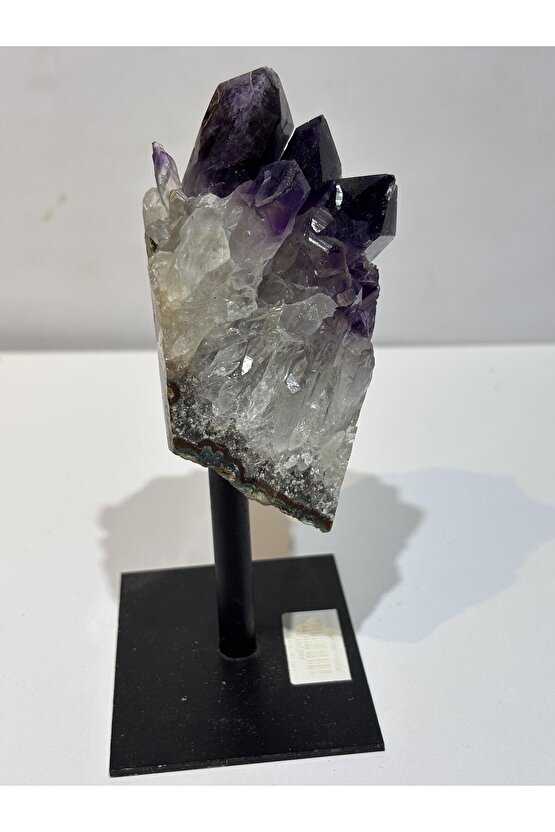 BREZİLYA AMETİST DOĞALTAŞ SİYAH DEMİR STANTLI