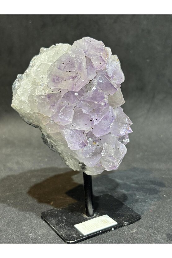 BREZİLYA AMETİST DOĞALTAŞ SİYAH DEMİR STANTLI