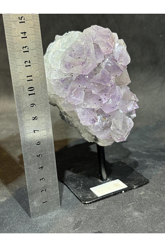 BREZİLYA AMETİST DOĞALTAŞ SİYAH DEMİR STANTLI