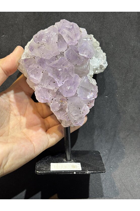 BREZİLYA AMETİST DOĞALTAŞ SİYAH DEMİR STANTLI