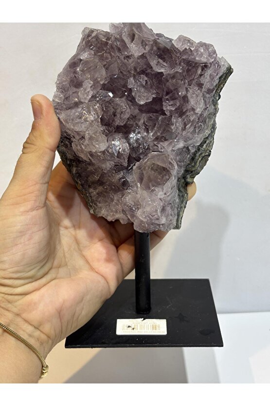 BREZİLYA AMETİST DOĞALTAŞ SİYAH DEMİR STANTLI