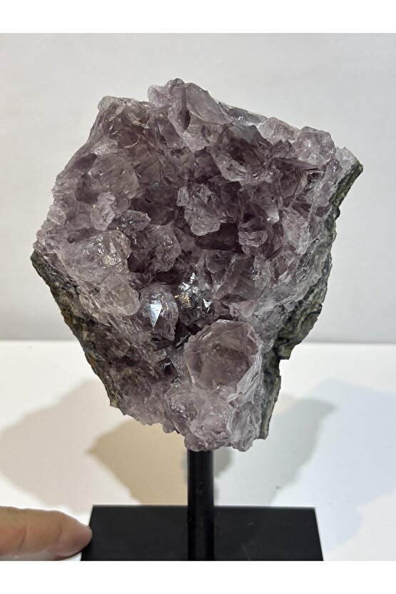 BREZİLYA AMETİST DOĞALTAŞ SİYAH DEMİR STANTLI