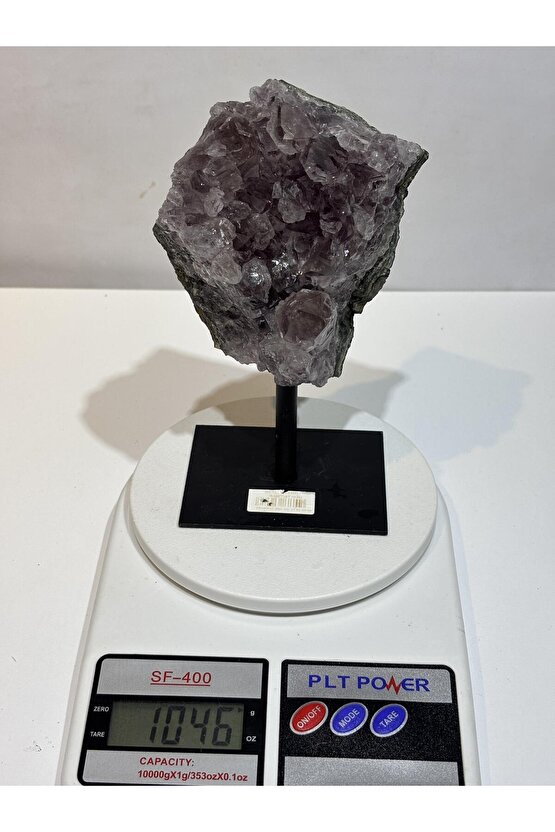 BREZİLYA AMETİST DOĞALTAŞ SİYAH DEMİR STANTLI