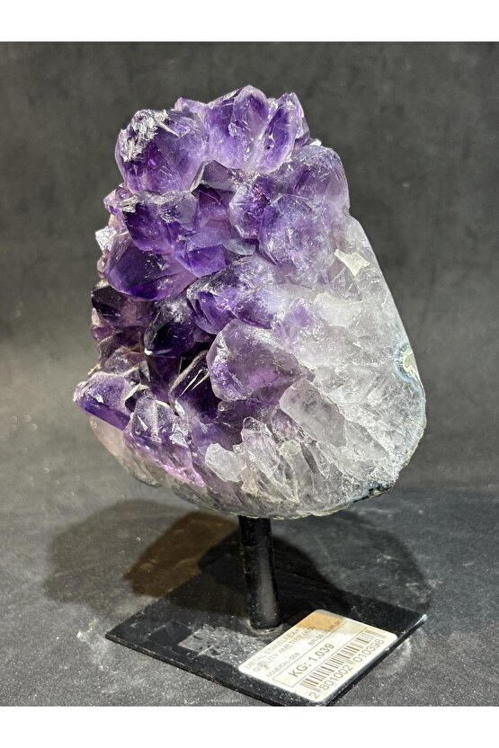 BREZİLYA AMETİST DOĞALTAŞ SİYAH DEMİR STANTLI