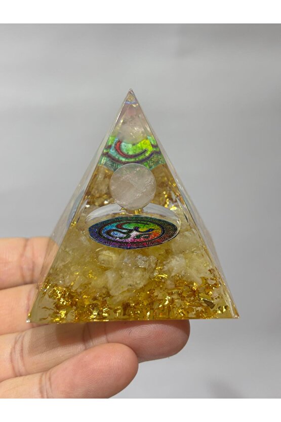 SİTRİN BOLLUK BEREKET OM SEMBOLLÜ ORGONİT