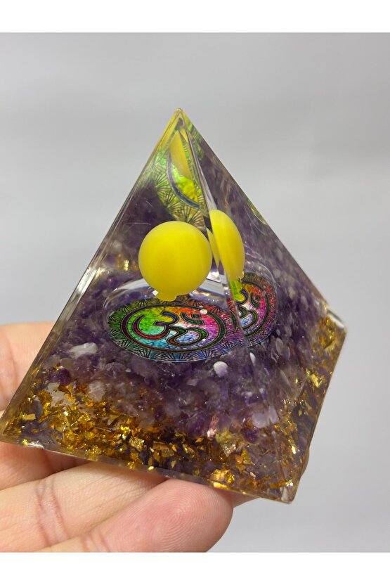 ENERJİ DÜZENLEYİCİ AMETİST ORGONİT OM SEMBOLLÜ