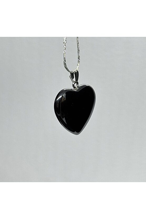 HEMATİT DOĞALTAŞ KOLYE UCU KALP