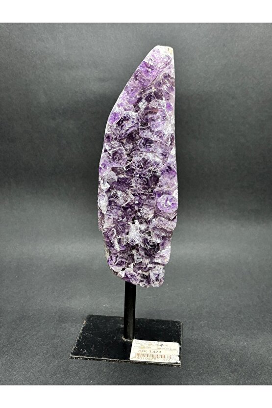 BREZİLYA AMETİST DOĞALTAŞ SİYAH DEMİR STANTLI