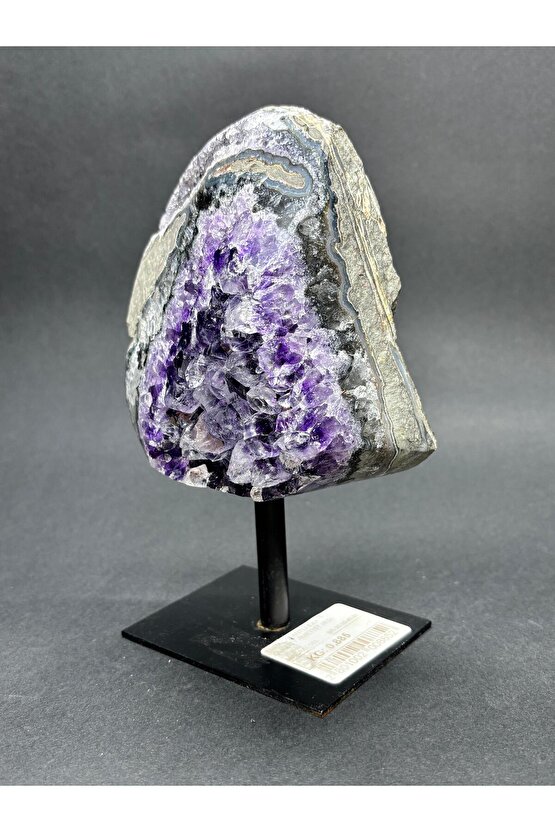 BREZİLYA AMETİST DOĞALTAŞ SİYAH DEMİR STANTLI