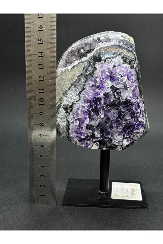 BREZİLYA AMETİST DOĞALTAŞ SİYAH DEMİR STANTLI