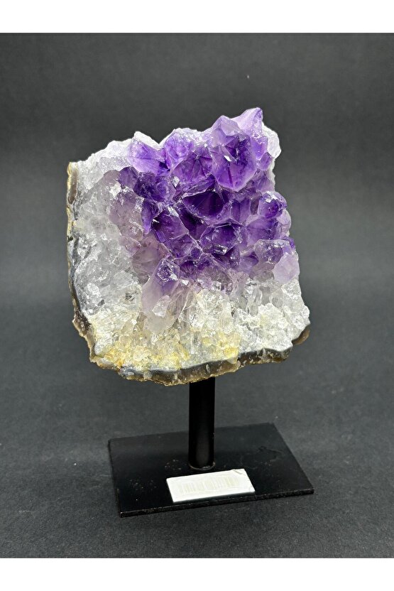 BREZİLYA AMETİST DOĞALTAŞ SİYAH DEMİR STANTLI