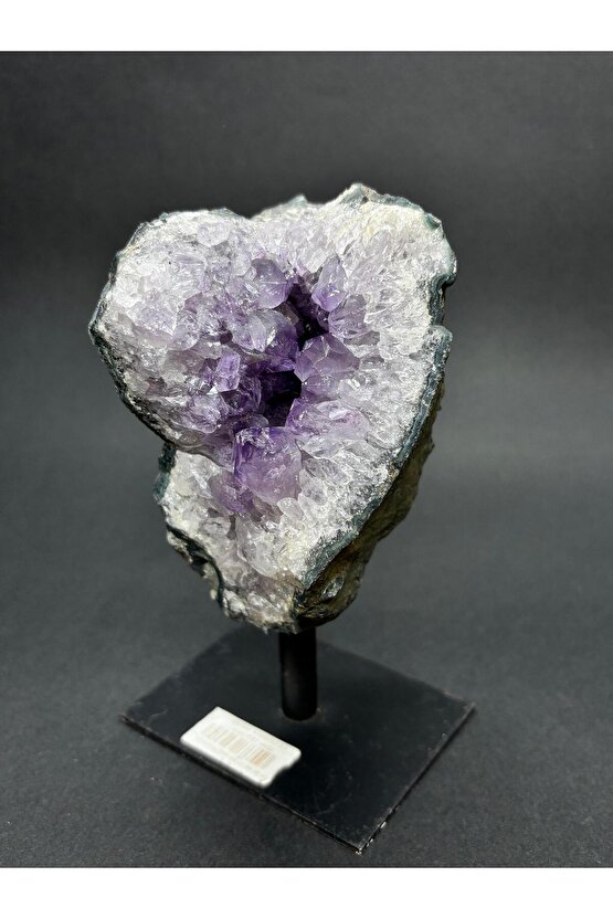 BREZİLYA AMETİST DOĞALTAŞ SİYAH DEMİR STANTLI