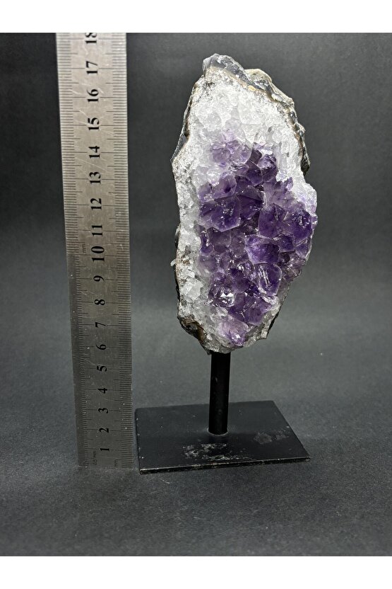 BREZİLYA AMETİST DOĞALTAŞ SİYAH DEMİR STANTLI