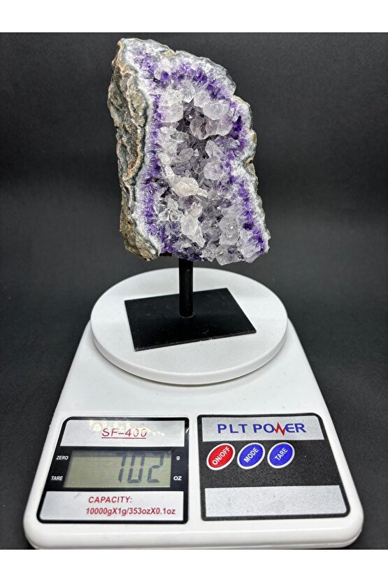 BREZİLYA AMETİST DOĞALTAŞ SİYAH DEMİR STANTLI