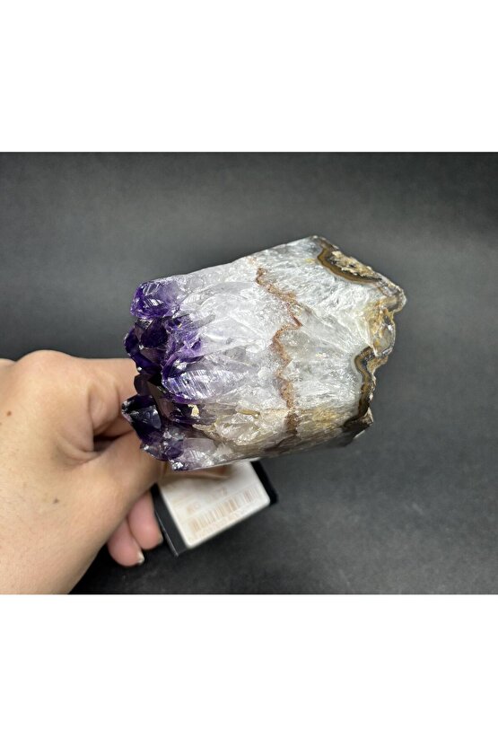 BREZİLYA AMETİST DOĞALTAŞ SİYAH DEMİR STANTLI