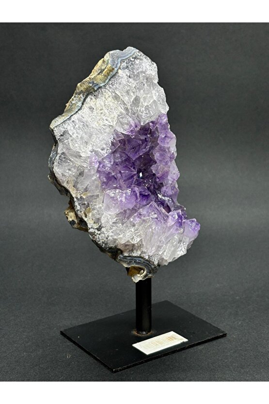 BREZİLYA AMETİST DOĞALTAŞ SİYAH DEMİR STANTLI